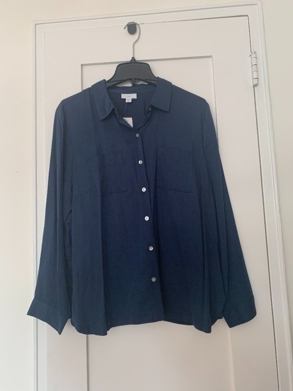 Blue JJill Shirt.  Petite Large